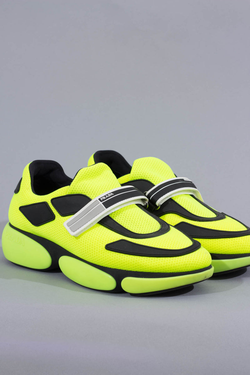 Prada Cloudburst Neon Chunky Sneakers Size 37.5 Clips Archive