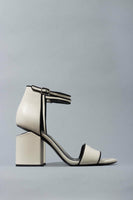 Alexander Wang White Prism Leather Abby Heels Size 38