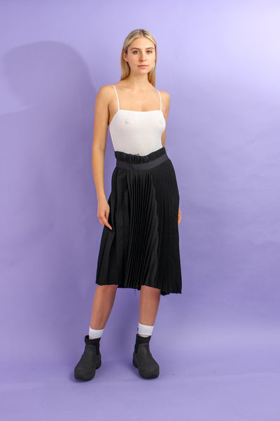 Balenciaga Black Fancy Pleated Skirt Size 38