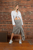 Balenciaga Herringbone 2017 Collection Asymmetrical Skirt Size 38