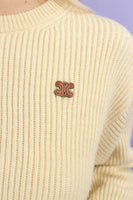 Celine Chunky Wool Rib Sweater Size Small