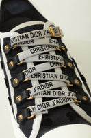 Christian Dior Walk‘N’ Dior Black Polkadot Canvas Sneakers size 37.5