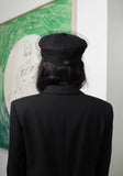 Dior Black Arty Hat with Veil sz 57