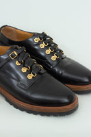 Dior Black Leather Lug Sole Derby Shoe sz 38