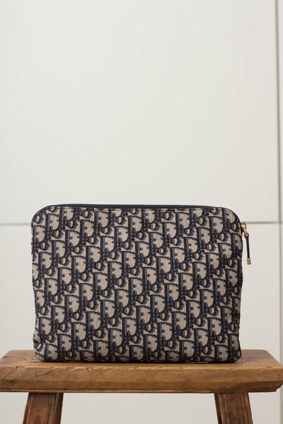 Medium DiorTravel Suitcase Blue Dior Oblique Technical Jacquard