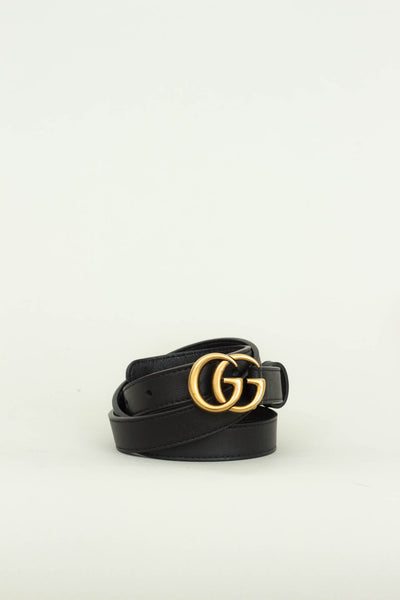 Gucci Marmont Black/Gold Belt sz 80/32
