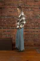 Isabel Marant Etoile Gastoni Wool Plaid Shacket Size 38