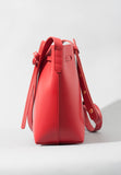 Mansur Gavriel Smooth Leather Red Bucket Bag