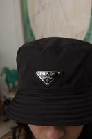 Prada Black Nylon Bucket Hat sz S