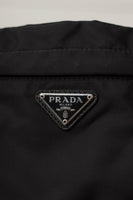 Prada Black Saffiano Leather Belt with pouches