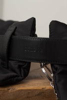 Prada Black Saffiano Leather Belt with pouches