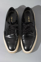 Prada Leather Round-Toe Oxfords Size 38