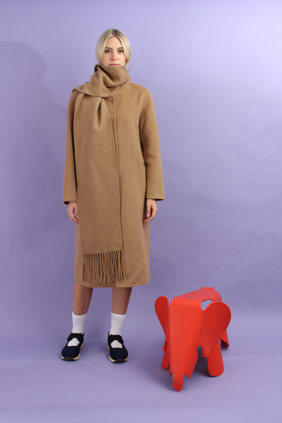 Sandro Maria Wool Scarf Coat Size 38